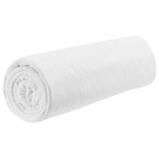 Napínací prostěradlo Bio-bavlna, 90-100x190-200 cm - bílá
