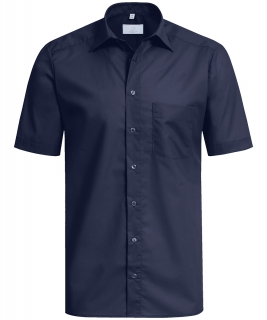 Pánská košile BASIC, krátký rukáv - námoř. modrá