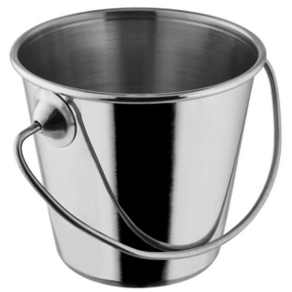 Mini kbelík Malino, 9x8,5 cm / 400 ml - stříbrná