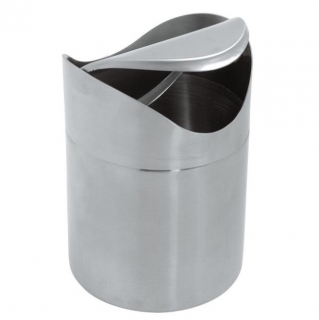 Stolní odpadkový koš Bodrun, 12x16,5 cm - stříbrná