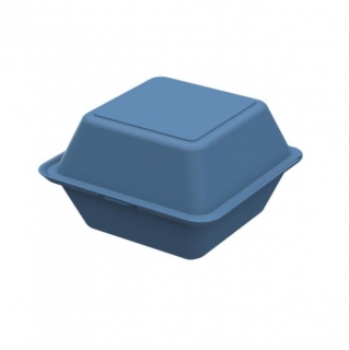 Opakovaně použitelný menu box Yari, 15,7x15,7 cm / 700 ml - modrá