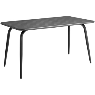 Stůl Bevera, 140x80x74 cm, antracitová