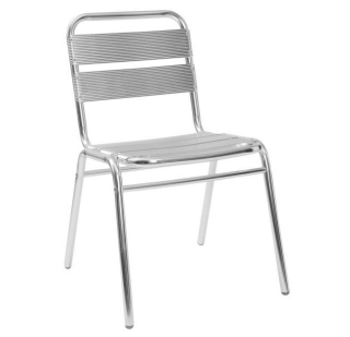 Hliníková židle bez područek Limona - stříbrná