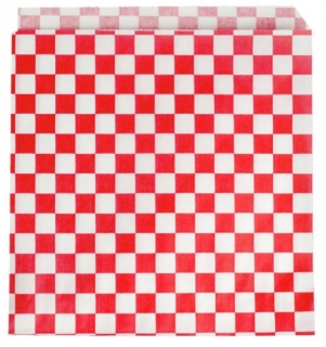 Sáčky Pergamo, 14x13 cm - červená/bílá