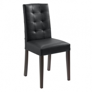 Židle Newham, koženka - wenge/černá