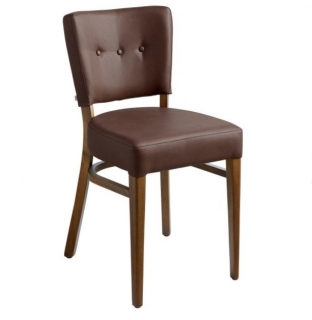 Židle Winchester, koženka - hnědá