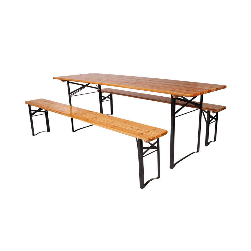 Pivní set dřevěný 180x50 cm