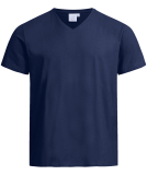 Pánské triko V-výstřih, krátký rukáv - námoř. modrá