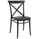 Venkovní židle Cross - černá