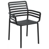 Venkovní židle Doga - černá