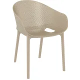 Venkovní židle Sky - šedohnědá