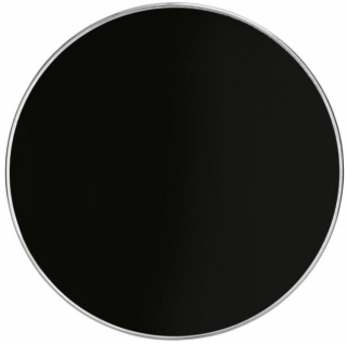 Stolová deska Leos, 70 cm - černá s chromovým okrajem