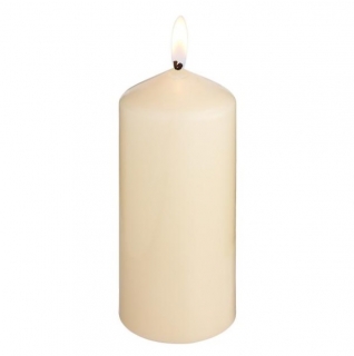 Svíčky Ivory, 6,7x15 cm - krémová bílá