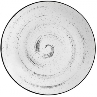 Talíř plochý Fungio, 21,5 cm - bílá/černá