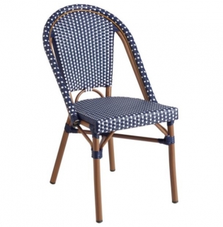 Venkovní židle Astoria - modrá/bílá