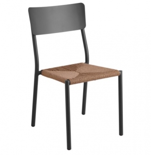 Židle Rafia - antracitová/hnědá