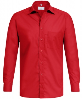 Pánská košile BASIC, dlouhý rukáv - červená