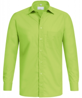 Pánská košile BASIC, dlouhý rukáv - jablkově zelená