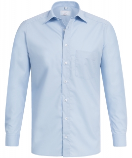 Pánská košile BASIC, dlouhý rukáv - světle modrá