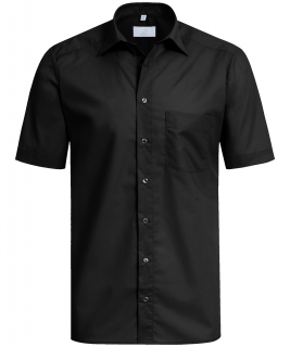 Pánská košile BASIC, krátký rukáv - černá