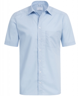 Pánská košile BASIC, krátký rukáv - světle modrá