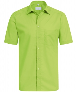 Pánská košile BASIC, krátký rukáv - jablkově zelená