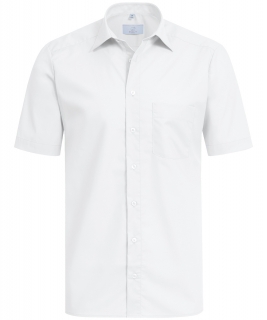 Pánská košile BASIC, krátký rukáv - bílá