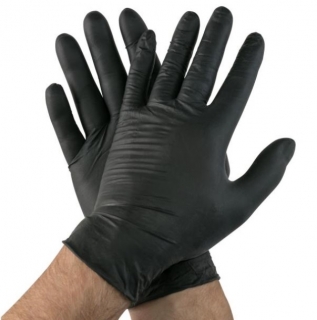 Jednorázové latexové rukavice Glen - černá