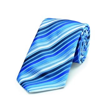 Kravata - modrá, proužek