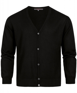 Pánský svetr s knoflíky - černá