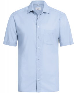 Pánská košile BASIC, krátký rukáv - sv. modrá
