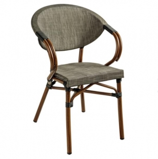 Židle s područkami Rimalia - šedá melír.