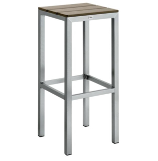 Barová židle Artless - šedá/stříbrná