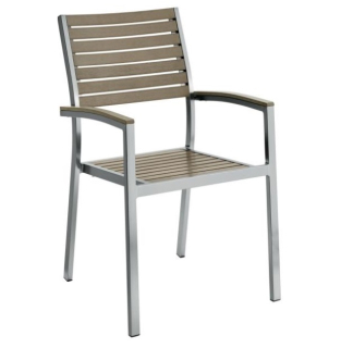 Židle Artless - hnědá/stříbrná