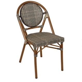 Židle bez područek Tolia - tm. hnědá/tabák