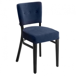 Židle Winchester, samet - tm. modrá