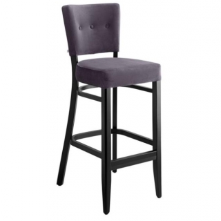 Barová židle Winchester, samet - šedohnědá