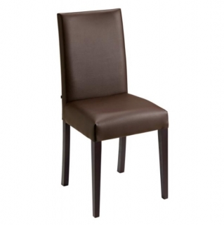 Židle Elegance, koženka - wenge/hnědá