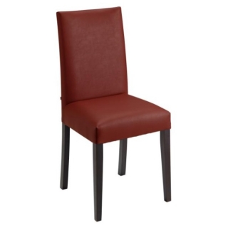 Židle Elegance, koženka - wenge/bordó