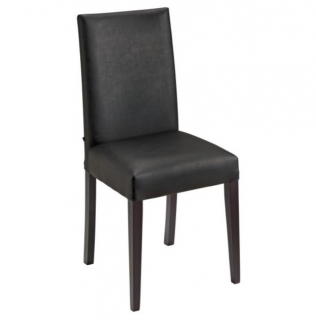 Židle Elegance, koženka - wenge/černá