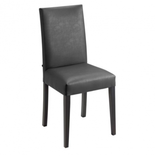 Židle Elegance, koženka - wenge/antracitová