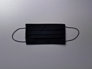 Bavlněná rouška, 18x9,5 cm - černá