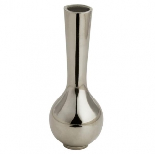 Váza Laya, 6x18 cm - stříbrná - POSLEDNÍ KUSY!