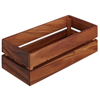 Dřevěný box Wantage bez úchytů, 35x15x10 cm - akazie hnědá