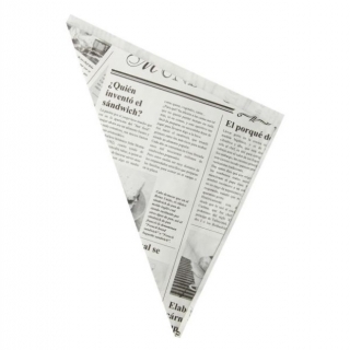 Nepromastitelný sáček na hranolky, 25x18 cm - novinový vzhled