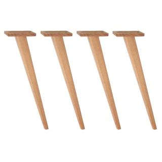 Nožky k nábytku Duneo nízké, 42,9 cm - buk/tabák