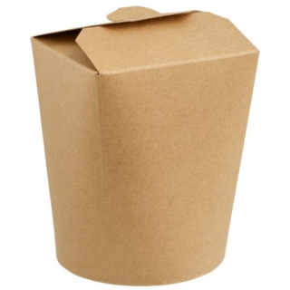 Jednorázový box - snackbox, 8,3x10 cm / 500 ml - hnědá