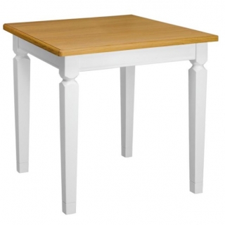 Stůl Noto, 80x80x76 cm - dub/natur/bílá