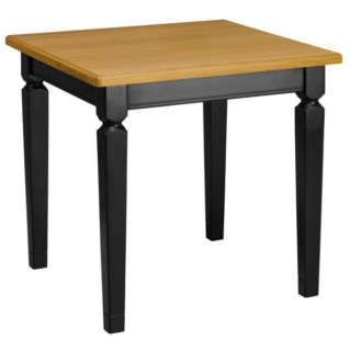 Stůl Noto, 80x80x76 cm - dub/tabák/černá
