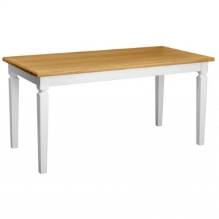 Stůl Noto, 160x80x76 cm - dub/natur/bílá